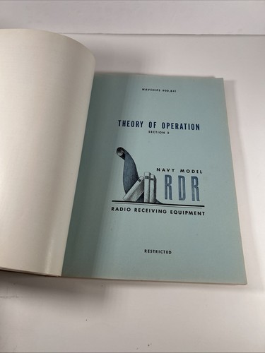 1945 Navy RDR Radio Receiving Equipment Instruction-Service Manual - Picture 9 of 17