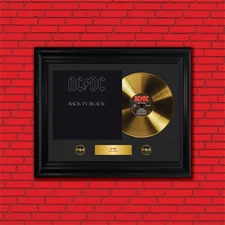 Gold Plated LP Vinyl -  AC DC - Memorabilia Gift | PGR