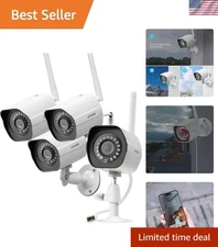 Advanced 1080p Wireless Security Camera System with Night Vision & Alexa Support