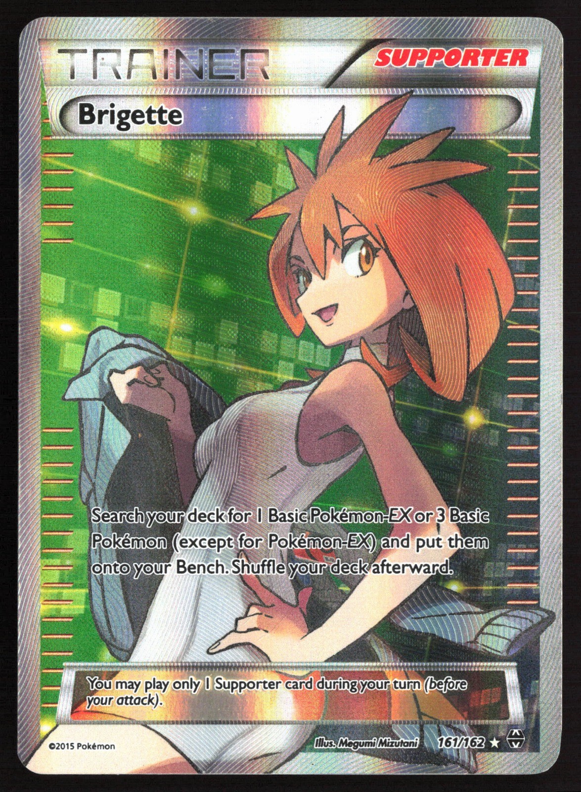 Pokemon Brigette (Full Art) 161/162 XY - BREAKthrough Holo Ultra Rare DMG
