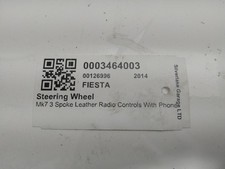 FORD FIESTA Steering Wheel 2013-2018 ZETEC 5 Door Hatchback