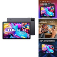 TCL TAB 10 Gen 2 10.4" 128GB Android 13 Tablet US Version Space Gray