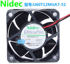 1PCS NIDEC U60T12MUA7-51 12V 0.16A 6025 6-cm 2-wire cooling fan