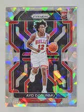 2021-22 Panini Prizm Ayo Dosunmu #271 Silver Cracked Ice Prizm RC