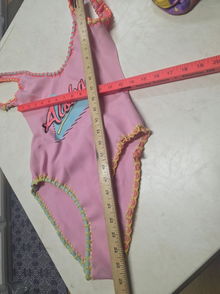 Topshop Swimsuit One Piece Aloha Pink Small - Image 2 of 4