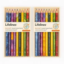 Lifelines Rub & Sniff Scented Colored Pencils Infused Essential Oil 10 Set Lot 2