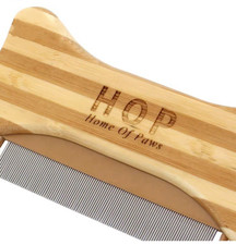 Pet Flea Comb Professional Grooming Tool Dogs  Cats Bamboo Handle NWT 