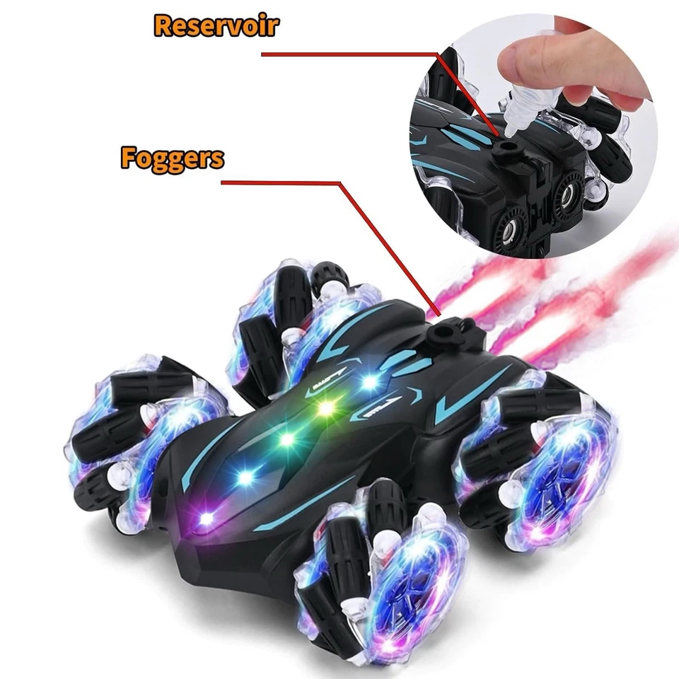 4WD Hand Gesture Sensing 360° RC Stunt Car Off-Road Remote Control Twist Car Toy - Image 3 of 4
