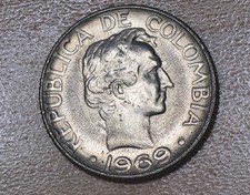 1969 Colombia 10 Centavos