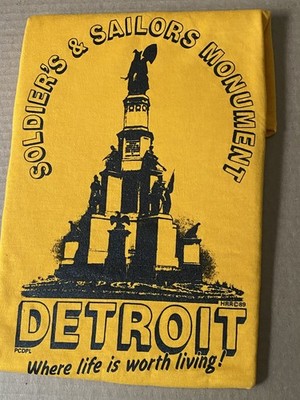 80 s Hanes Fifty Fifty t-shirt Detroit Where Life Is Worth Living Single Stitch