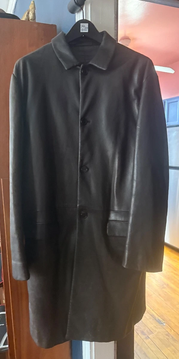PRADA Leather Outer Shell Brown Coats, Jackets & Vests for Men for