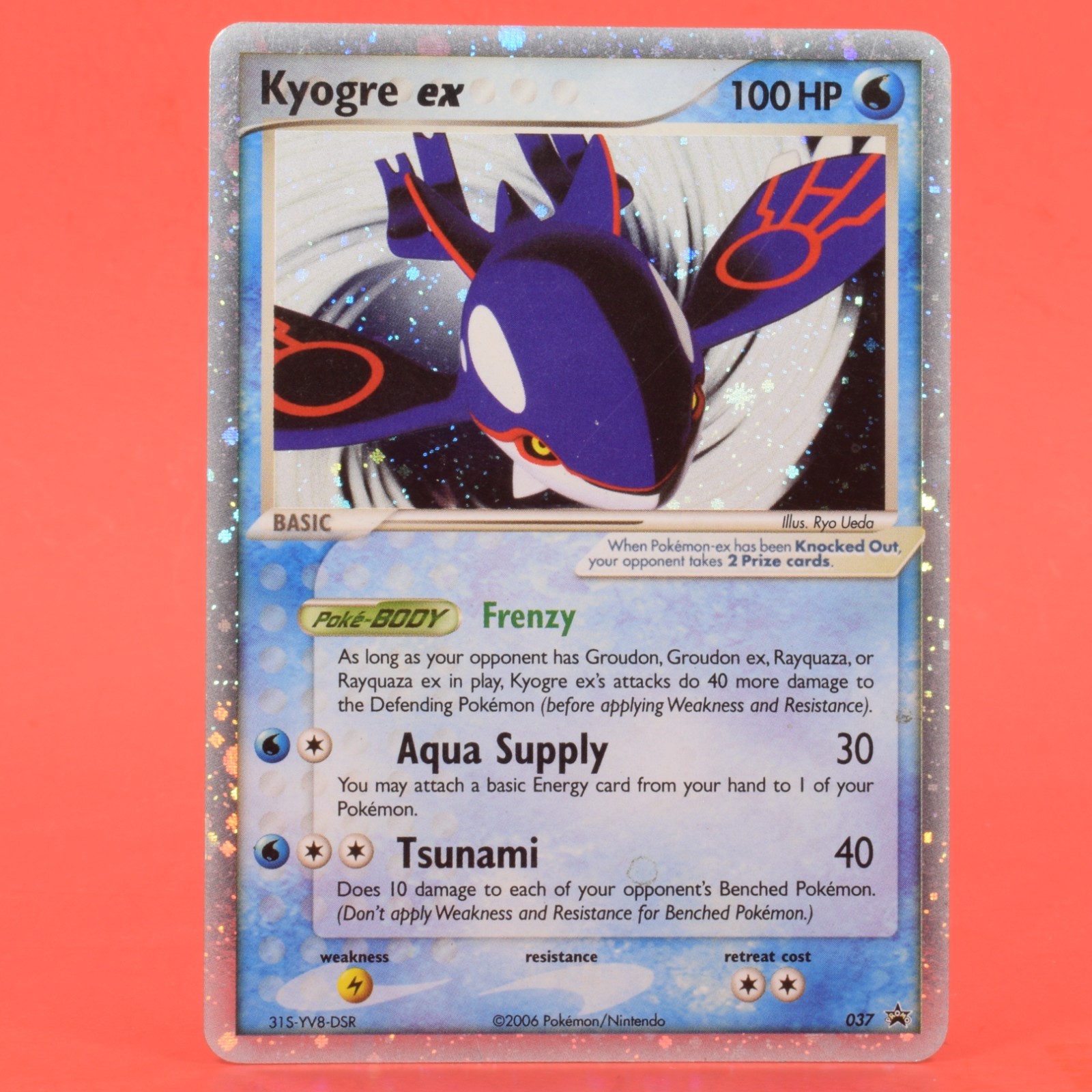 Pokemon TCG Card English Black Star Promo 037 Kyogre ex Holo