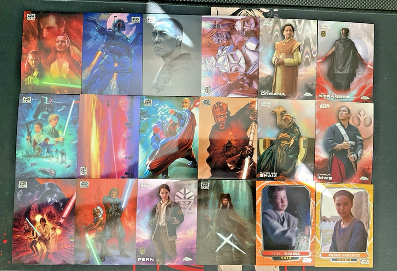 Topps Star Wars 69 Card Lot - Galaxy/Numbered Cards/Raywaves/Sapphire/Auto