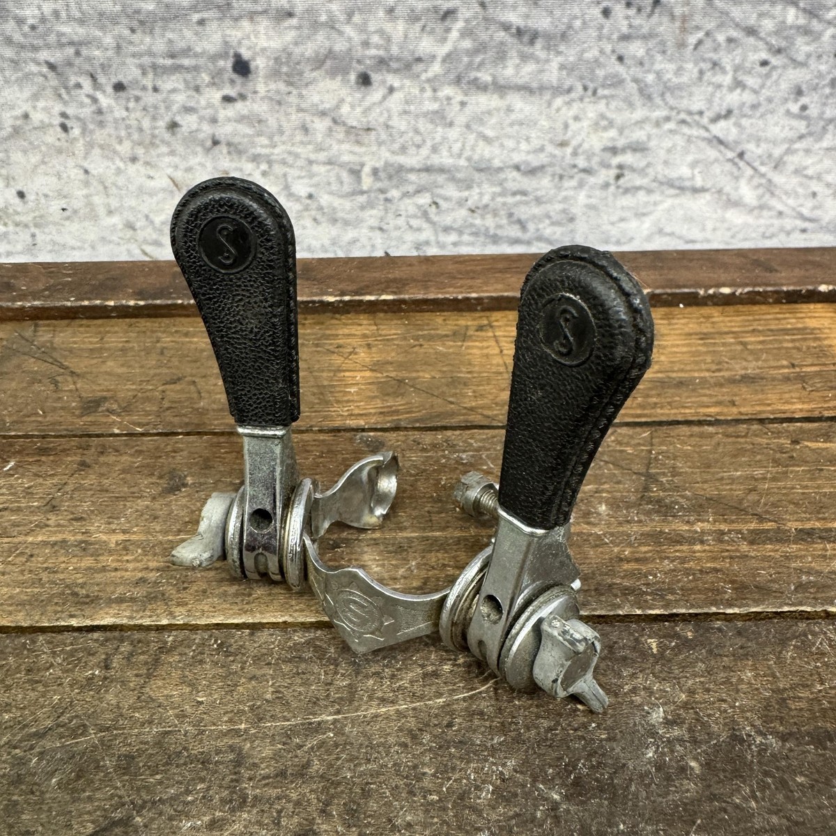 Vintage Simplex Downtube Friction Shifter Set Clamp On 28.6 Bike