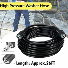 26FT 5800PSI High Pressure Washer Hose M22-14mm Power Washer Extension Hose New✨