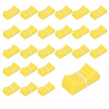 24Pcs Mixer Slider Fader Knobs Potentiometer Caps Fit Hole 4x0.9mm Yellow White