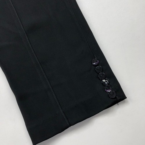 Fuzzi 48 (Fit 30W 23L) Women's High Rise Pull On Center Seam Pants Black - Picture 2 of 13