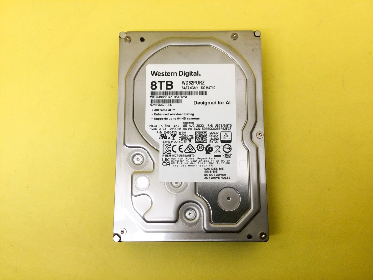 Western Digital Internal Hard Disk Drives 8 TB Storage Capacity
