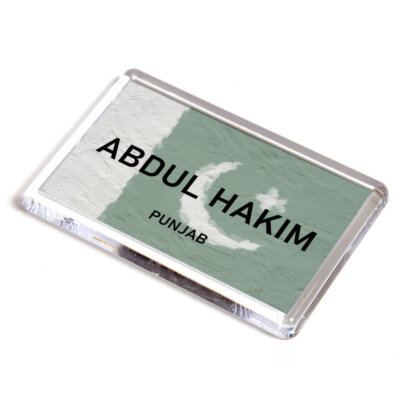 FRIDGE MAGNET - Abdul Hakim - Punjab - Pakistan Flag