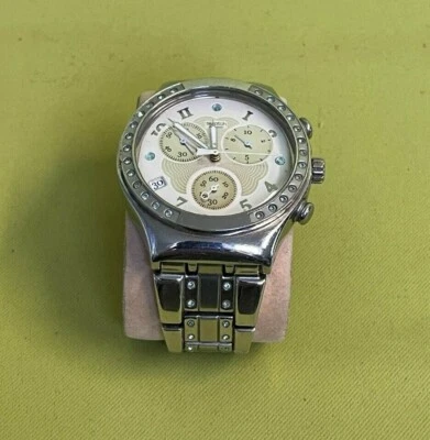 Armbanduhr Swatch Irony Chrono Pastel Wings YCS497G 4 Jewels Uhr läuft - Bild 1 von 4