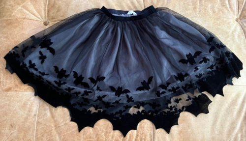 Girl's H&M Black Halloween Bat Velvet Tulle Skirt 8-10 - Photo 1 sur 5
