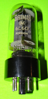 British Brimar 6L6G Excellent Test Power Audio Amplifier Tube (Foreign)