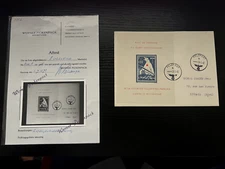 1942 France LVF Souvenir Sheet Polar Bear Feldpost Cover with Expert Certificate