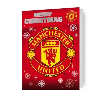DANILO PROMOTIONS LTD Christmas Card Manchester United FC Christmas Card Includes Envelope