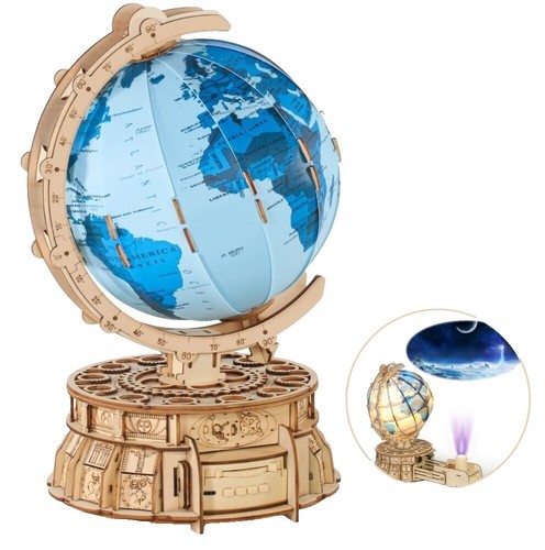 Puzzle 3D Globe Terrestre Ravensburger – 540 Pièces Numérotées – Support Rotatif – Diamètre 22 Cm – Sans Colle