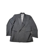 Raffinati Jacket Blazer Mens Gray Striped 40R 6-Button S14 
