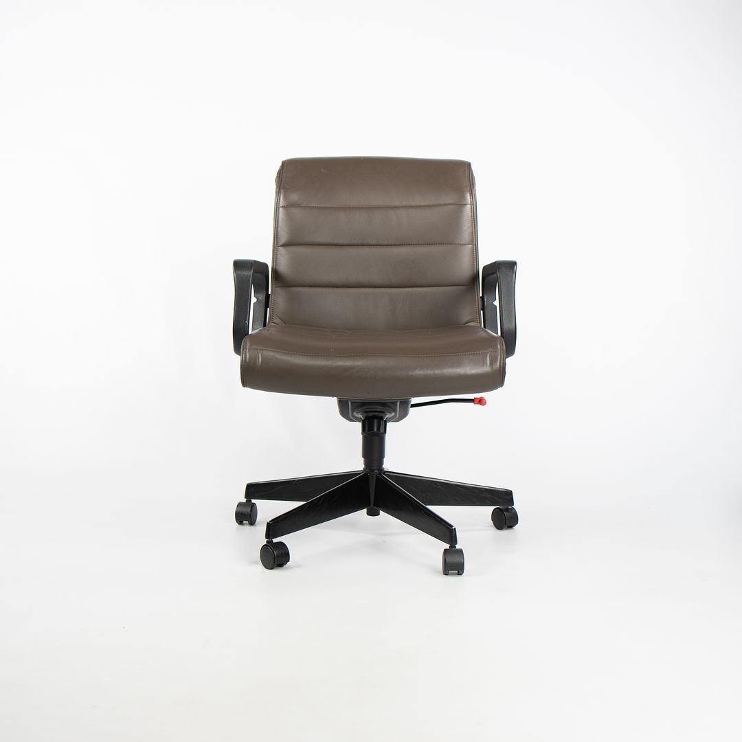 C 2006 Knoll Sapper Series Management Desk Chair by Richard Sapper Brown  Leather
