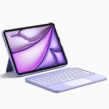 Ultralight iPad 10th Gen Case with Detachable Keyboard  Touchpad - Purple