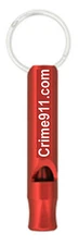 New Survival Aluminum Metal Police Whistle and Keyring - A Loud Call For Help