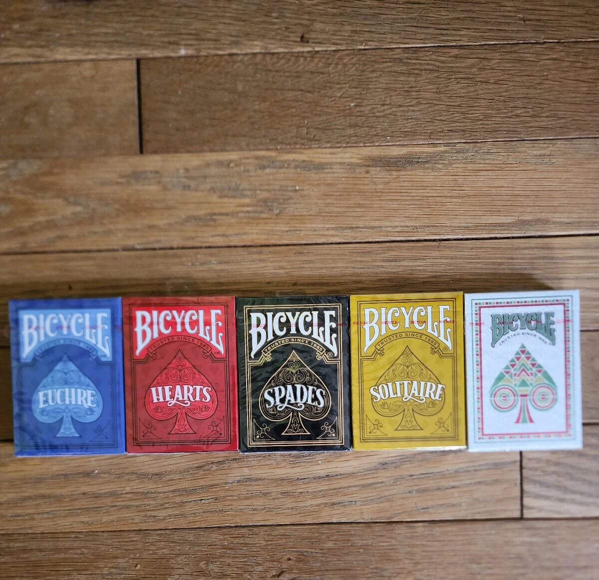 5 New Decks Bicycle Playing Cards Prismatic Hearts Solitaire Spades Euchre
