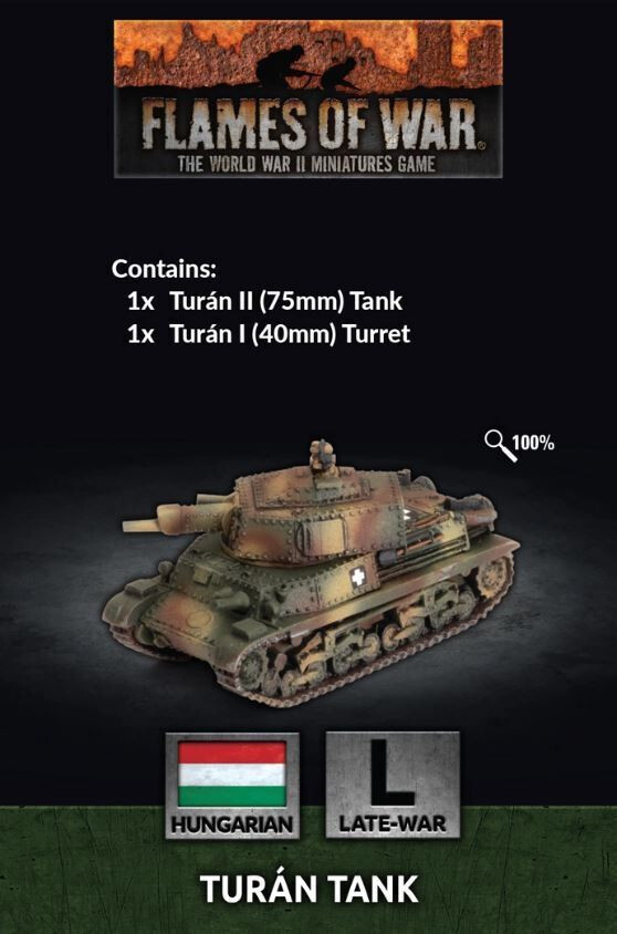 Игровые миниатюры Flames of War HU030 Turan Tank 3490₽