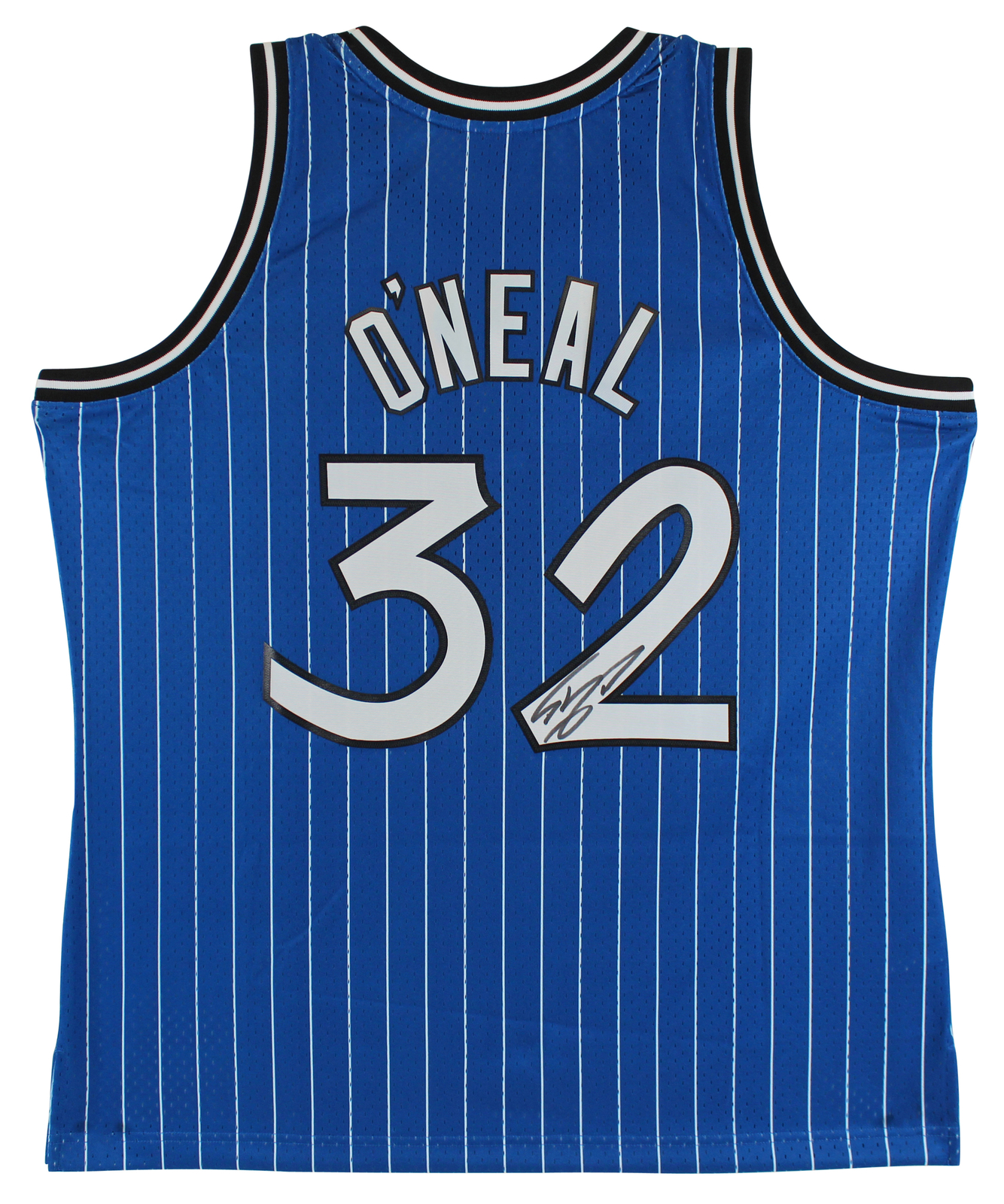 Shaquille O'neal Autographed Signed Magic Shaquille O'neal Blue M&N 1994-95 Hwc Swingman Jersey Beckett Witnessed 