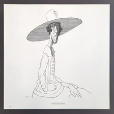 David Levine Vita Sackville West Novelist Post Caricature Bookplate Art Print
