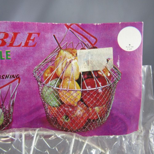 Vintage Kitchen King Collapsible Fruit and Vegetable Washer NEW Washing Cage - Picture 4 of 5