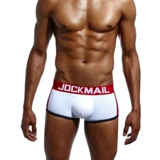 JOCKMAIL Men Cotton Panties Underwear Pouch Boxer shorts Trunks Jockstrap Sports