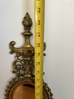 Antique Vintage Brass Pagoda MIRROR WALL SCONCE candle holder Chinoiserie — photo 8