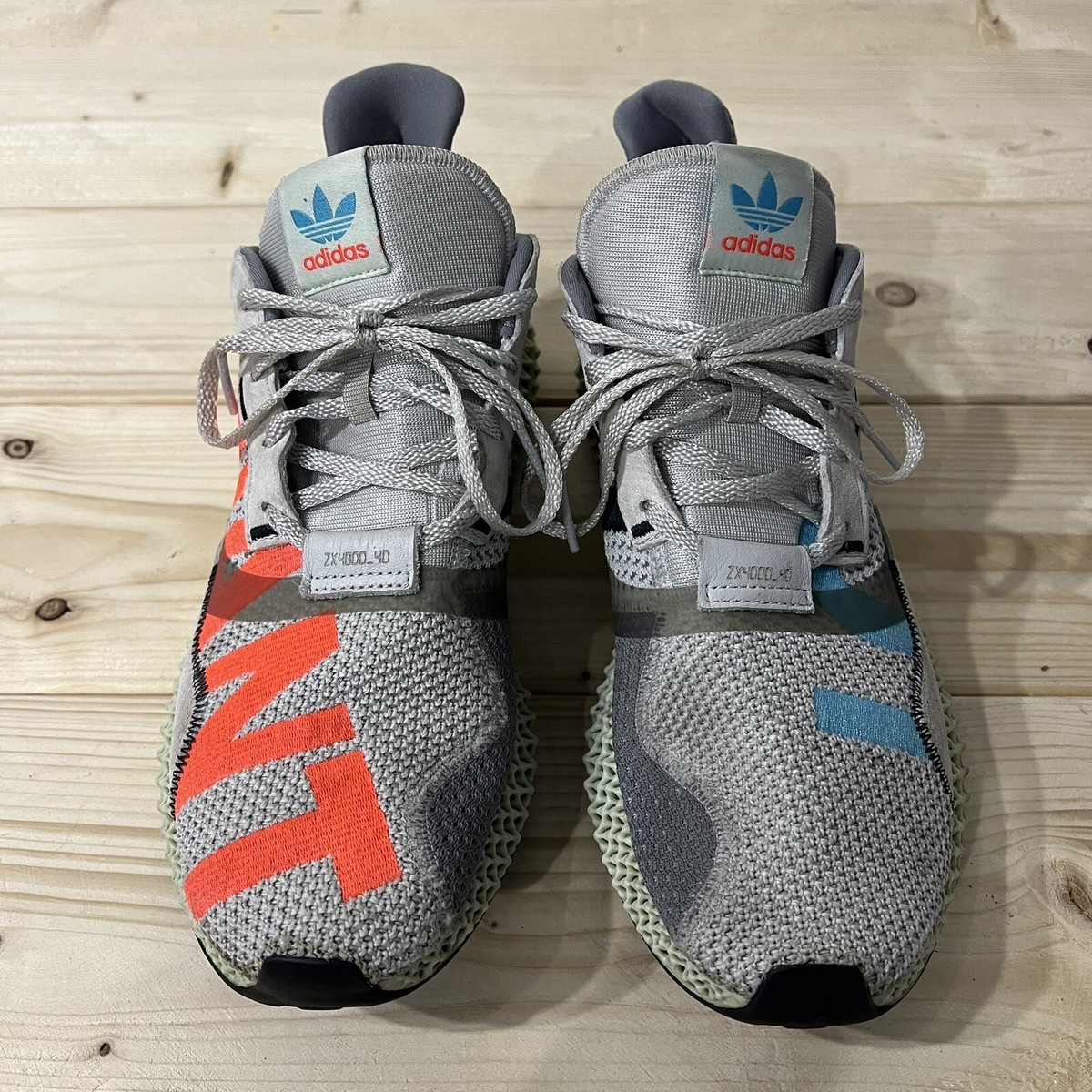 Adidas ZX 4000 4D I Want I Can Torsion Gray Sneakers • Men's Adidas ZX 4000 4D I Want I Can Torsion Gray Sneakers • Men's