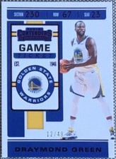 2019-20 Panini Contenders Game Ticket PURPLE #32 Draymond Green #d/49🔥(INV 120)