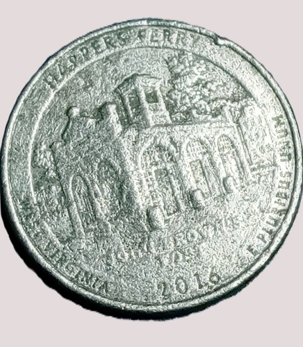 2016 D State Quarter West Virginia Error Struck Thru Heavy Grease Distorted Coin - Picture 5 of 8