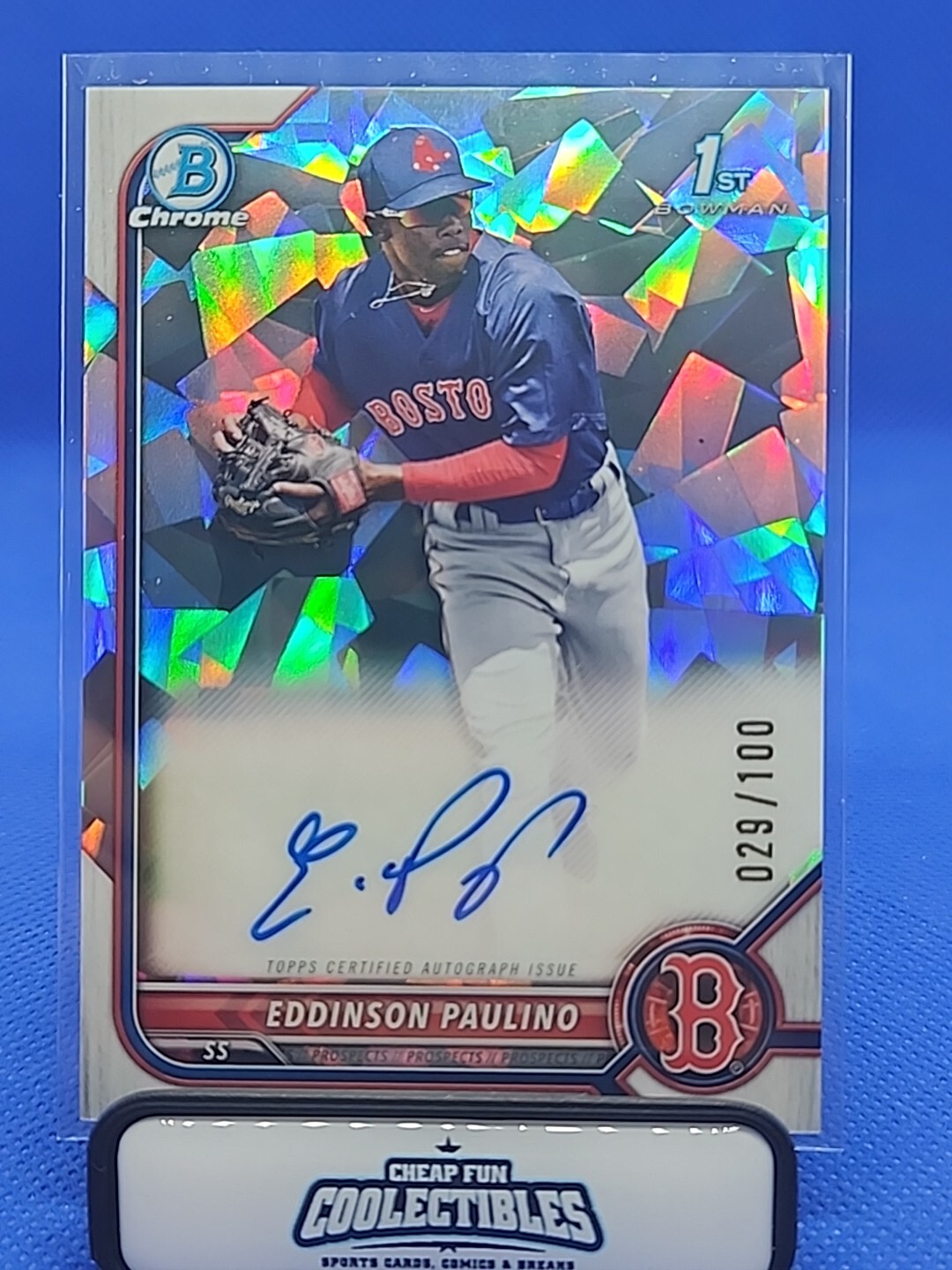 2022 Bowman Chrome - Atomic Refractor Auto /100 #CPA-EP Eddinson Paulino
