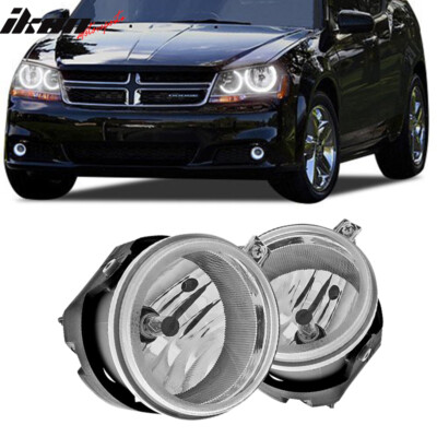 Fits 05-10 Dodge Caravan Challenger Charger Avenger Caliber LED Halo Fog  Lights | eBay