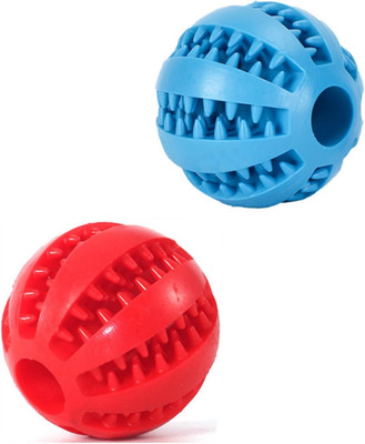 Pack of 2 Dog Toy Ball, Chew Toys Made of Natural Rubber, Dog Ball with Dental C