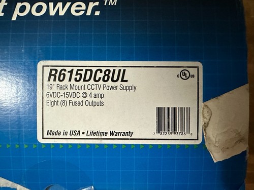 Altronix (R615DC8UL) CCTV Power Supply, 8 Output, 6-15VDC @ 4A, 115VAC, 2U - Picture 4 of 4
