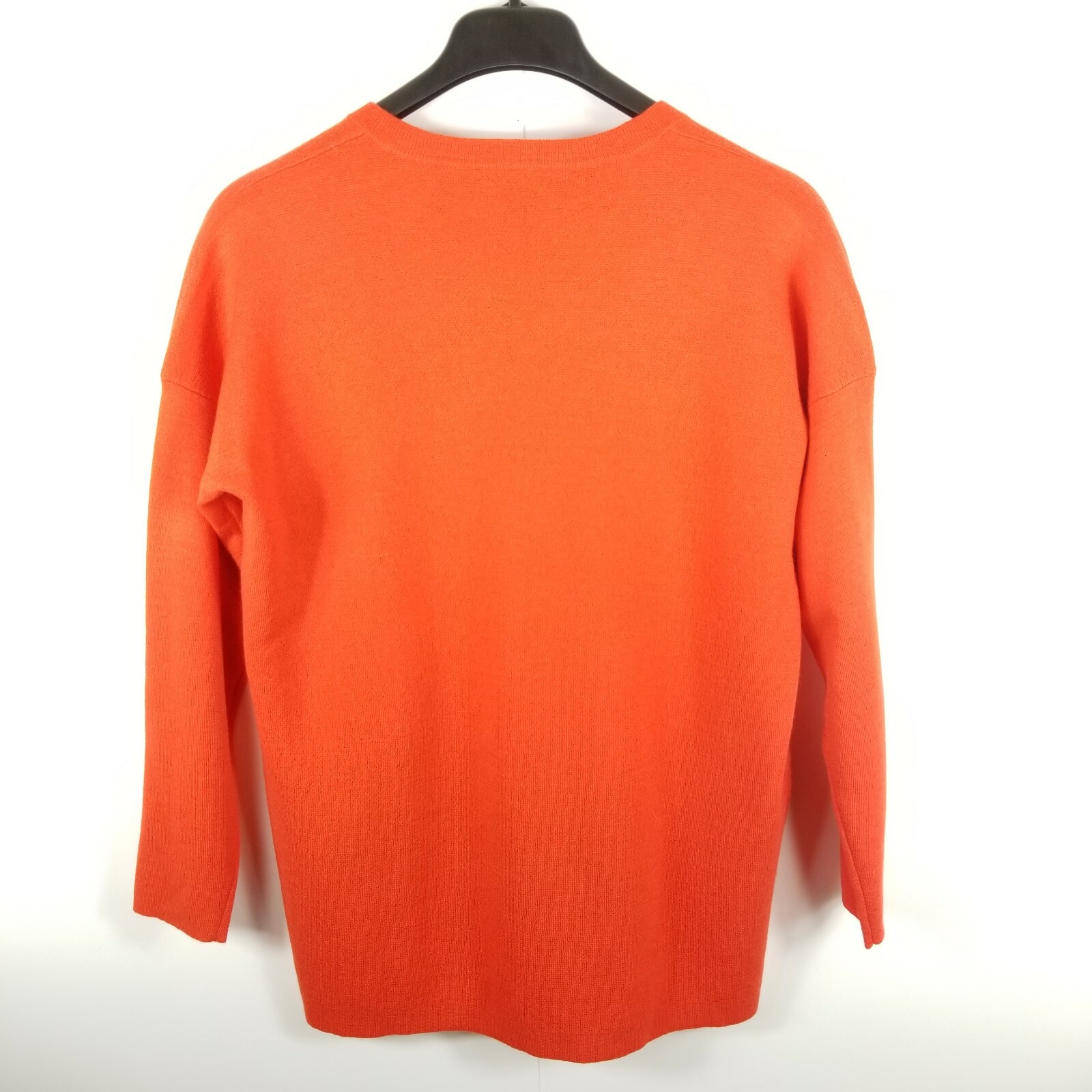 J. Crew Women Pullover Oversize Merino Wool Pocket Sweater Orange S eBay