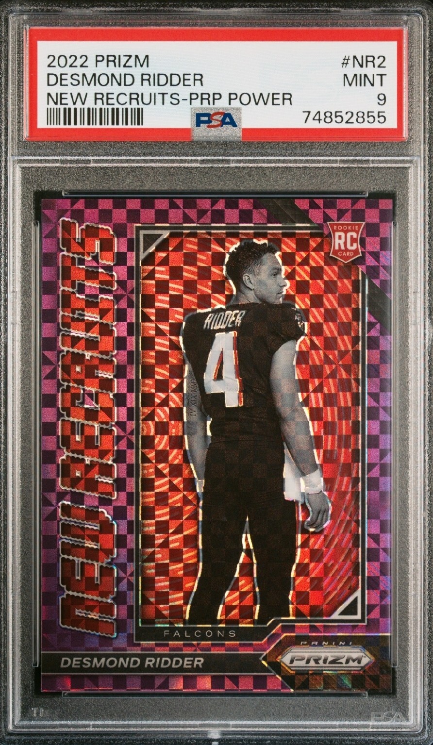 Desmond Ridder Panini Prizm New Recruits #NR2 Purple Power