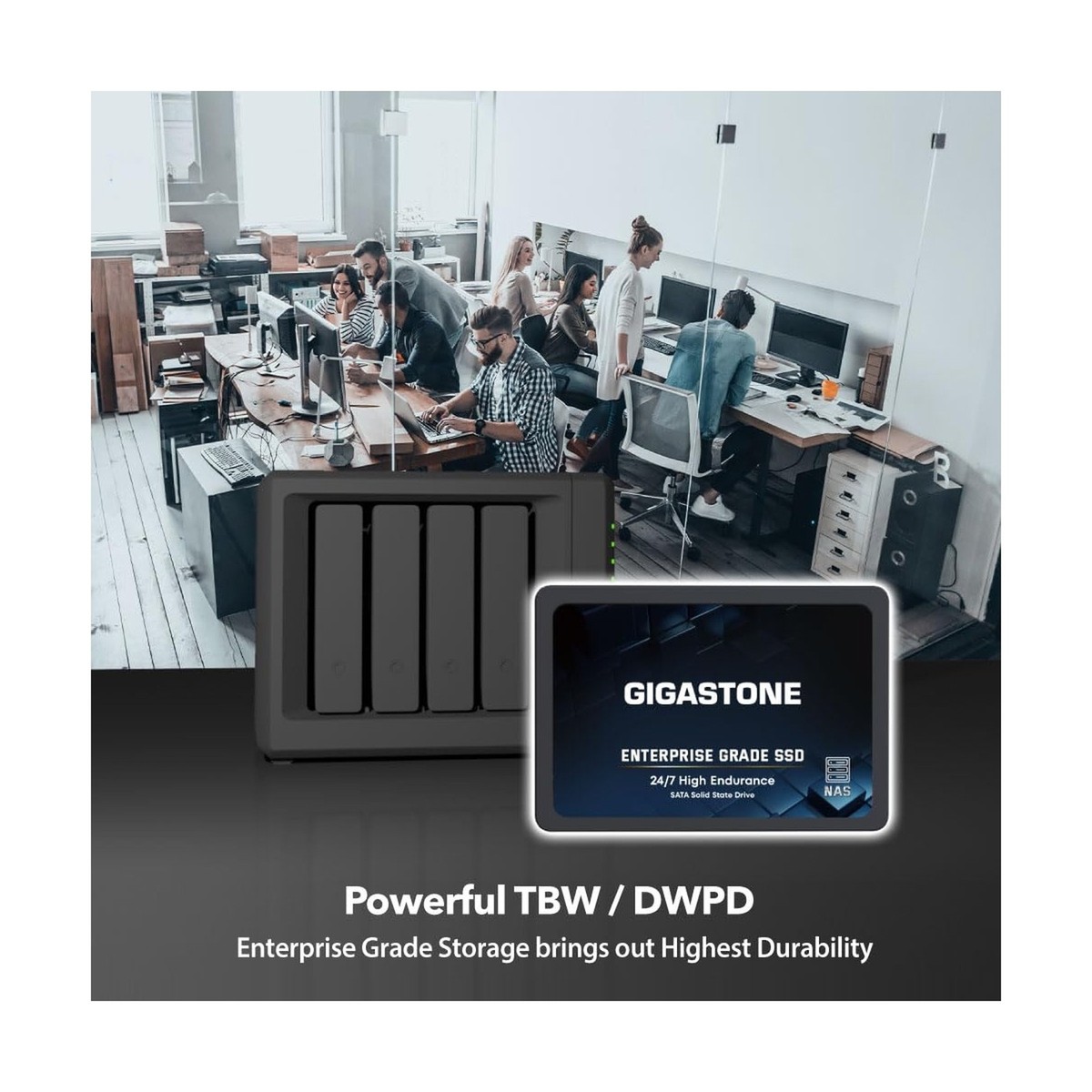 Gigastone Enterprise SSD 1TB NAS SSD Drive Cache 24/7 Durable TLC